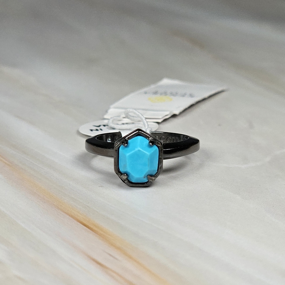 NEW NWT Kendra Scott Color Bar Ring Size 5 Turquoise